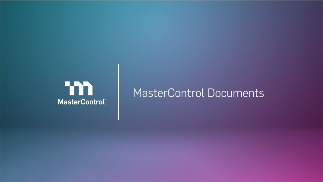 Demo- MasterControl Document Control Software